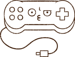 controlador de juego dibujo al carboncillo png