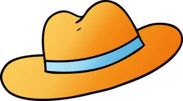 hand drawn gradient cartoon doodle of a hat png