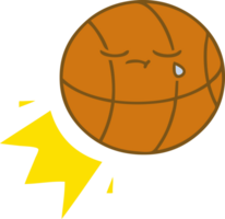 flat color retro cartoon of a basketball png