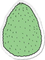 adesivo di un cartone animato avocado png