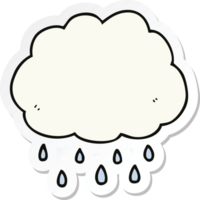 sticker of a cartoon rain cloud png