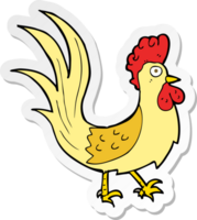 sticker of a cartoon cockerel png