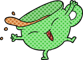 cartoon teacup dancing png