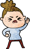 cartoon angry woman png