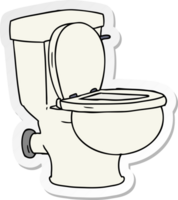 hand- getrokken sticker tekenfilm tekening van een badkamer toilet png