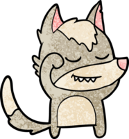 tired cartoon wolf png