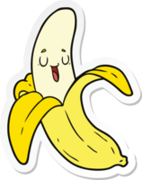 adesivo de uma banana de desenho animado png