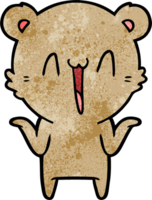 dessin animé ours heureux png