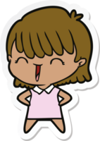 sticker of a cartoon woman png