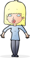 cartoon woman shrugging png