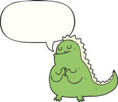 dinosaure de dessin animé avec bulle de dialogue png