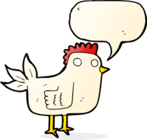 galinha dos desenhos animados com balão png