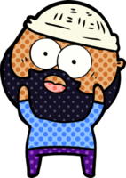 hombre barbudo de dibujos animados png