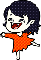 cartoon laughing vampire girl png