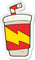 sticker of a cartoon soda drink png