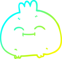 du froid pente ligne dessin de une dessin animé content racine légume png