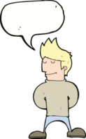 cartoon happy man with speech bubble png