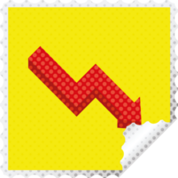 performance arrow graphic square sticker stamp png