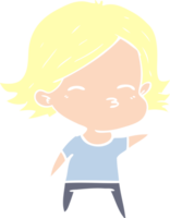 flat color style cartoon woman png