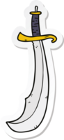 sticker van een cartoon kromzwaard png