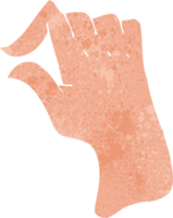 tecknad serie klämmande hand symbol png