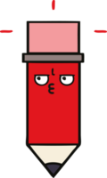 cute cartoon of a pencil png