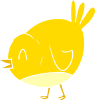 pájaro de dibujos animados de estilo de color plano png