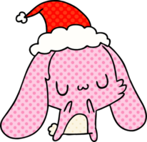 mano dibujado Navidad dibujos animados de kawaii Conejo png