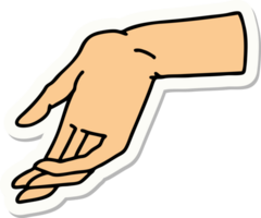 sticker of tattoo in traditional style of a hand png