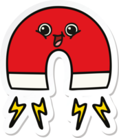 sticker of a cute cartoon magnet png