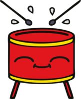 cute cartoon of a drum png