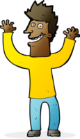 cartoon excited man png