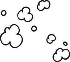 hand drawn black and white cartoon puff of smoke symbol png