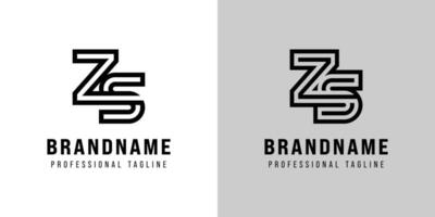 Letters ZS Monogram Logo, suitable for any business with ZS or SZ initials vector