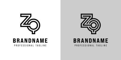 Letters ZQ Monogram Logo, suitable for any business with ZQ or QZ initials vector