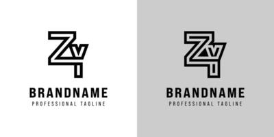 Letters ZY Monogram Logo, suitable for any business with ZY or YZ initials vector