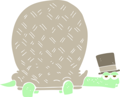 flat color illustration of tortoise png