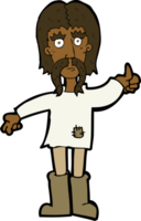 cartoon hippie man giving thumbs up symbol png