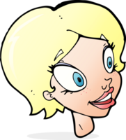 cartoon pretty female face png