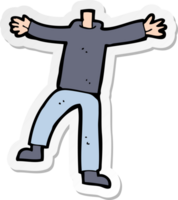 sticker of a cartoon male gesturing body png