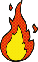 Cartoon-Flammensymbol im Comic-Stil png