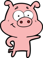 dessin animé, cochon, pointage png