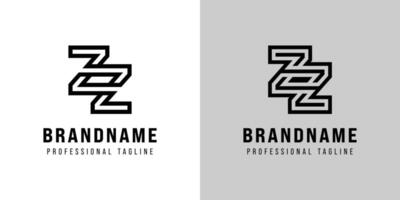 letras zz monograma logo, adecuado para ninguna negocio con zz iniciales vector