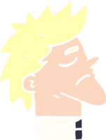 cartoon doodle arrogant man png