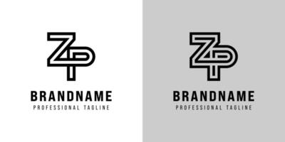 Letters ZP Monogram Logo, suitable for any business with ZP or PZ initials vector