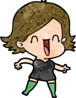 cartoon laughing woman pointing png