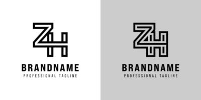 Letters ZH Monogram Logo, suitable for any business with ZH or HZ initials vector