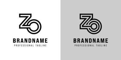 Letters ZO Monogram Logo, suitable for any business with ZO or OZ initials vector