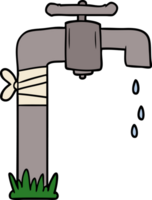 cartoon old water tap png