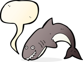 requin de dessin animé avec bulle de dialogue png